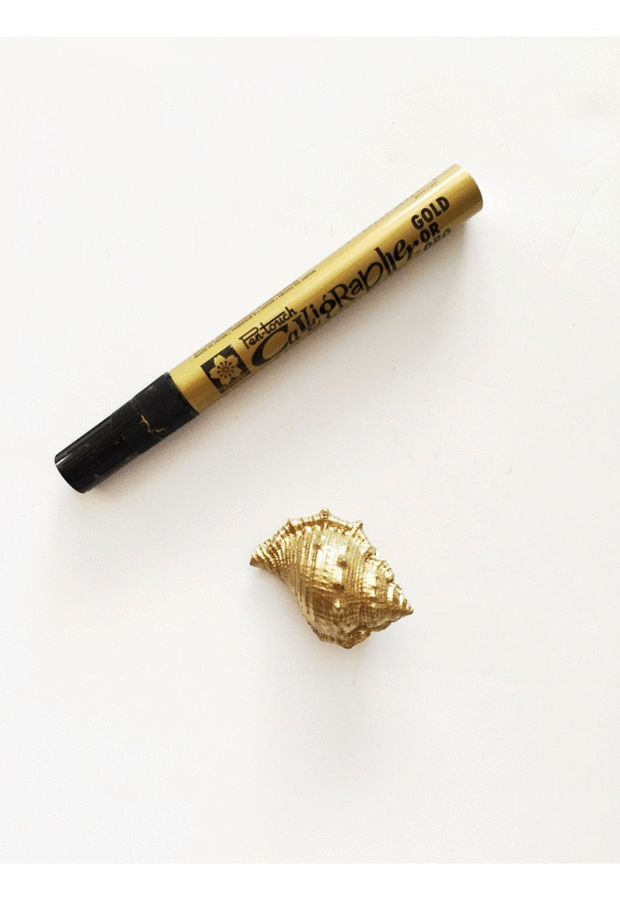 DIY Gold Seashell Necklace