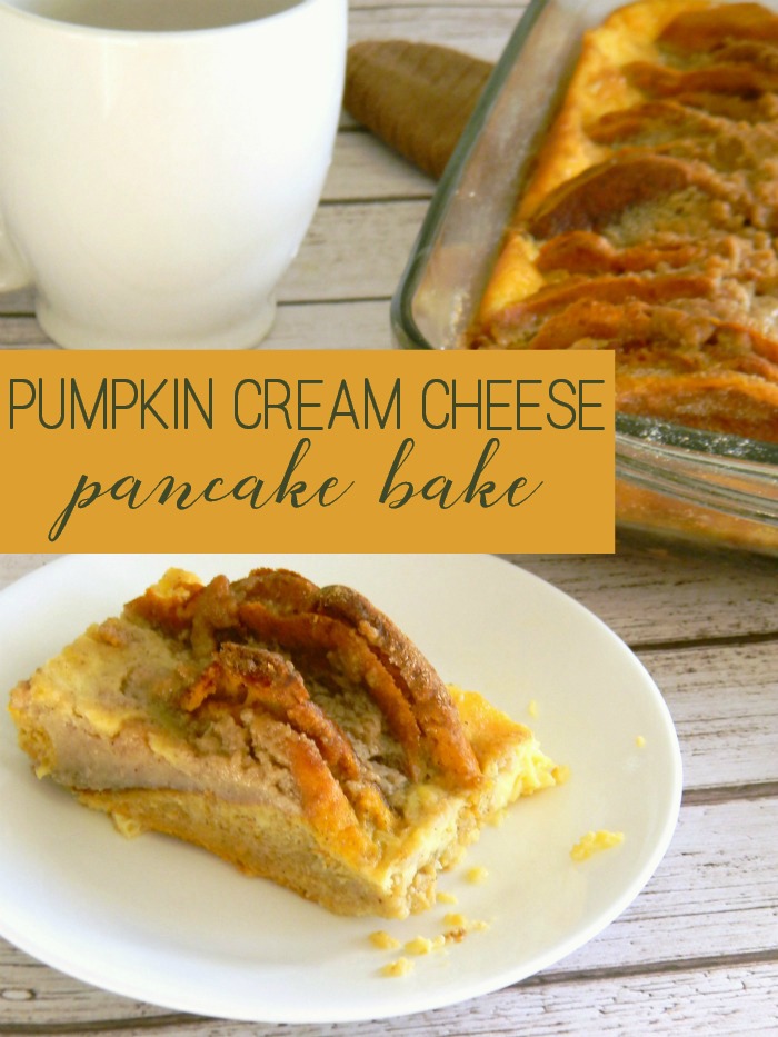 Pumpkin Cream Cheese Pancake Bake
