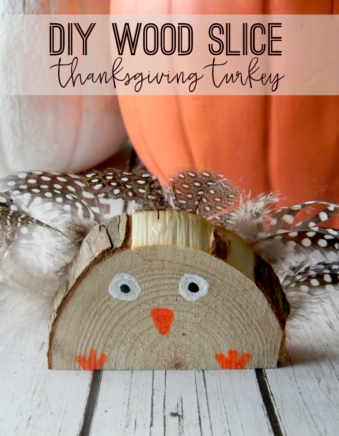DIY Wood Slice Thanksgiving Turkey