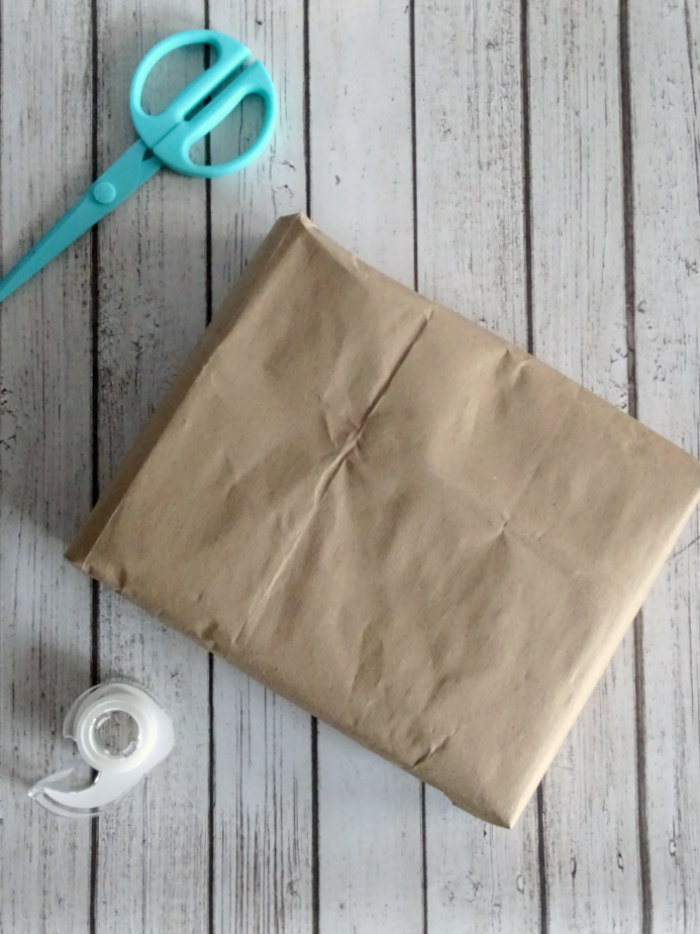 How to Turn a Brown Paper Bag into Holiday Wrapping