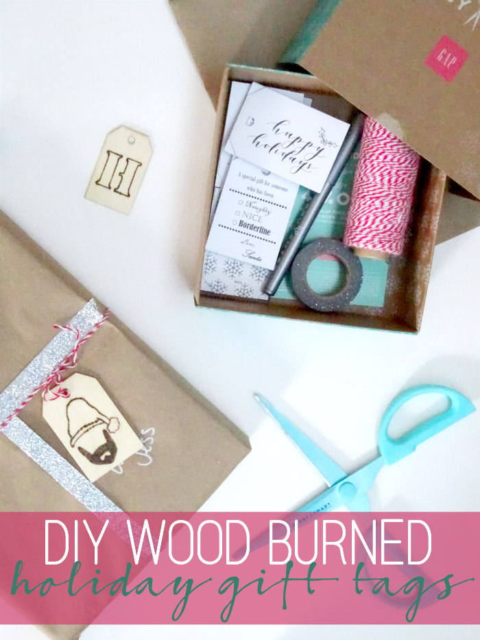 DIY Wood Burned Holiday Gift Tags