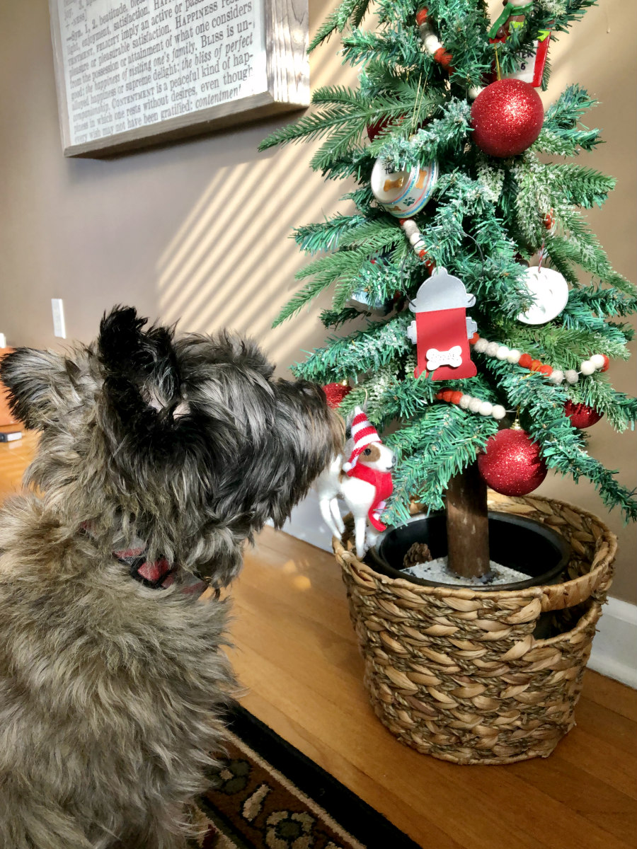 Christmas Dog Weiste Tree Decoration 