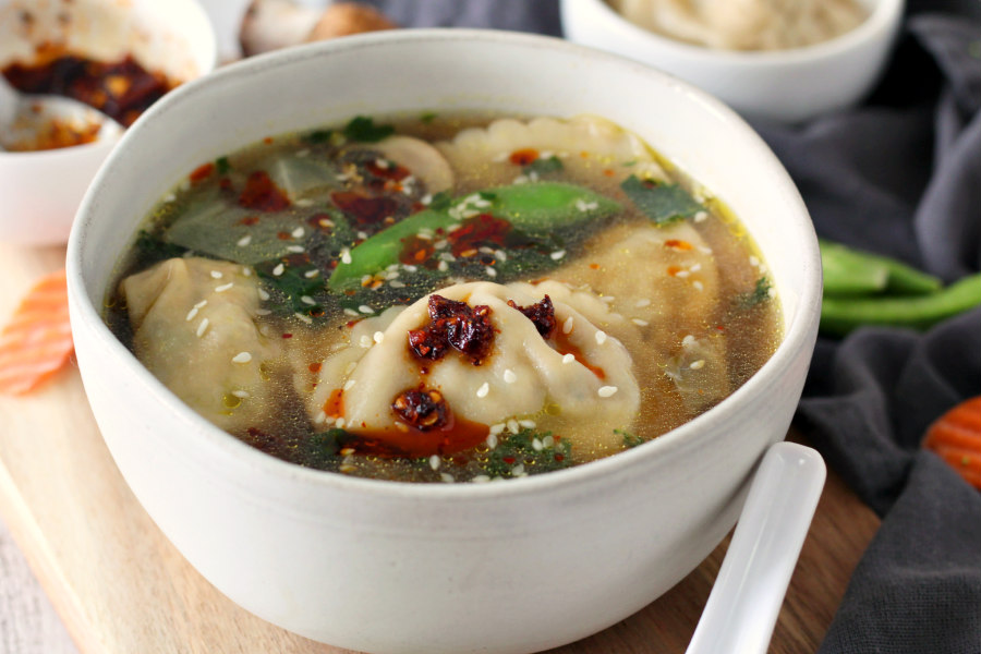 Easy Vegetable Dumpling Soup